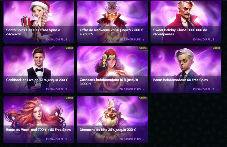 Promotions régulières et bonus en ligne sur NovaJackpot Casino